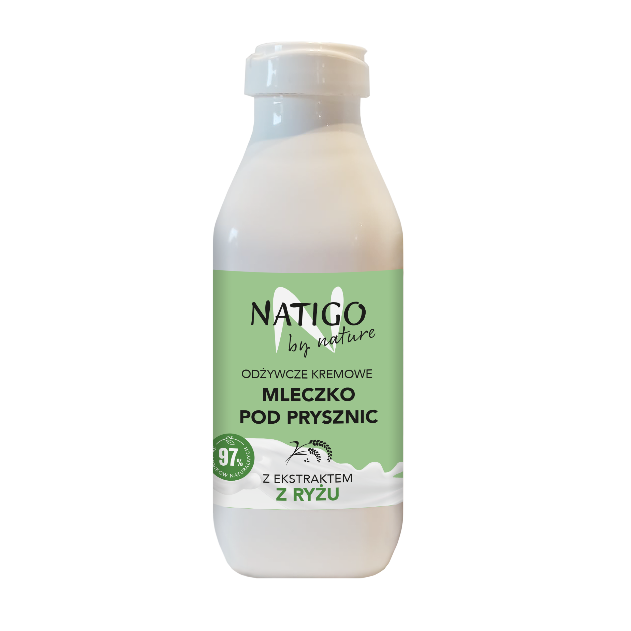 Питательное сливочное молочко для душа с экстрактом риса Natigo By Nature, 400 мл
