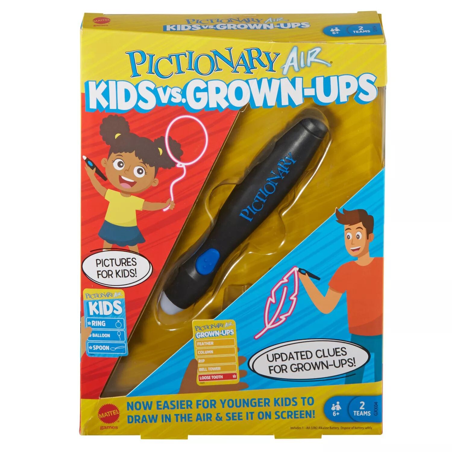 

Mattel Pictionary Игра Air Kids против взрослых Mattel