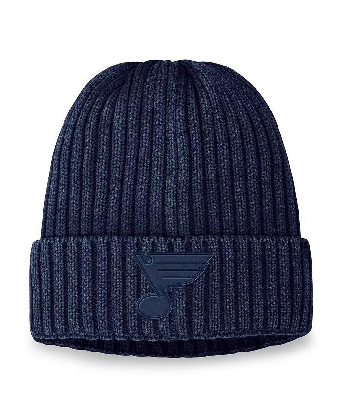 

Мужская темно-синяя вязаная шапка в тон St. Louis Blues Authentic Pro Road Fanatics, синий