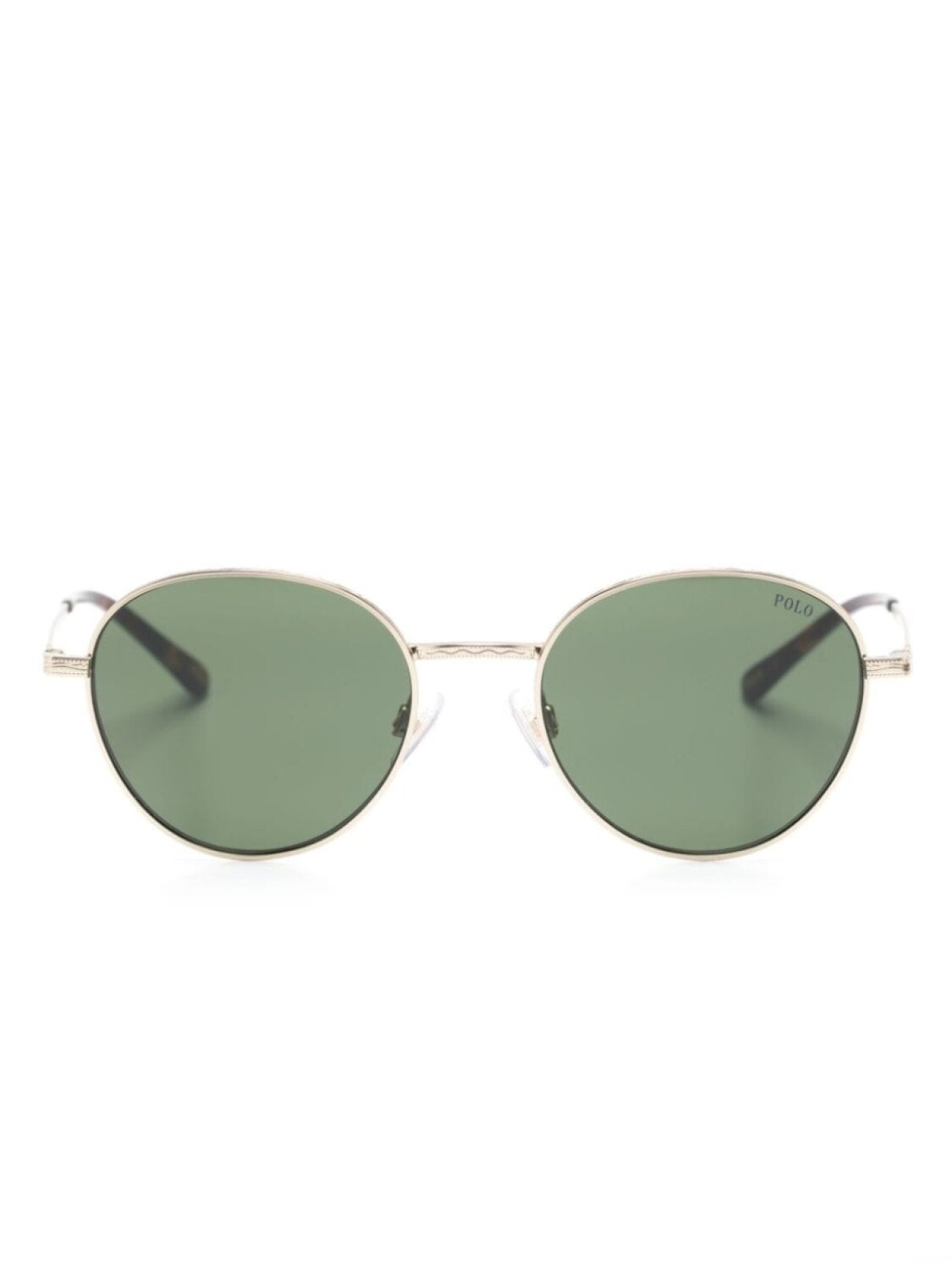 

Polo Ralph Lauren logo-engraved round-frame sunglasses, золотистый