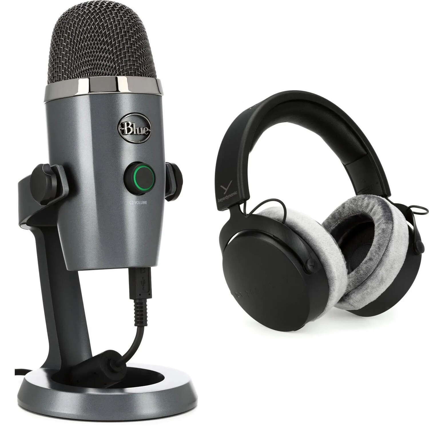 

Комплект для подкастов с конденсаторным USB-микрофоном Yeti Nano Blue Microphones — Shadow Grey