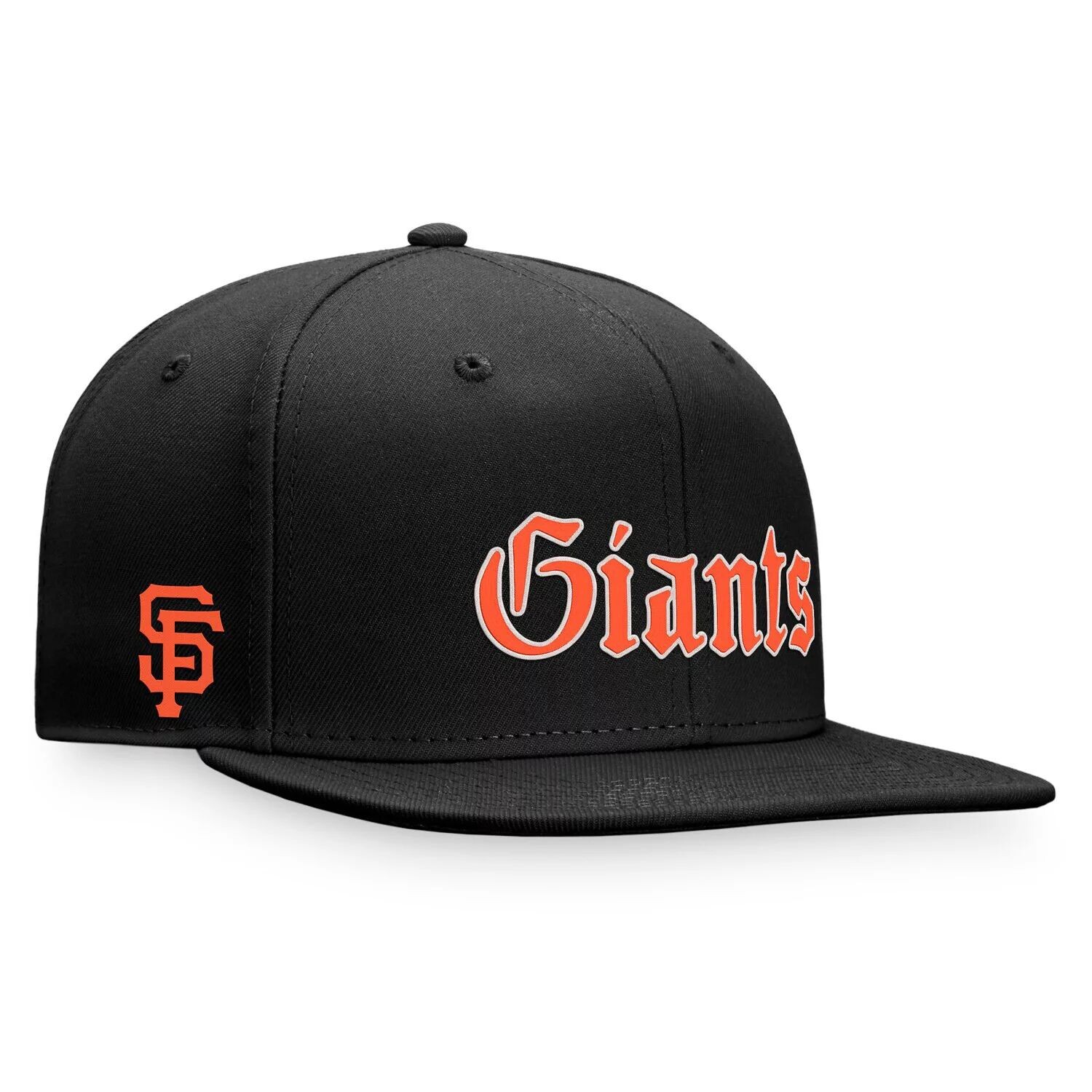 

Черная мужская облегающая шляпа с логотипом Fanatics San Francisco Giants в готическом стиле