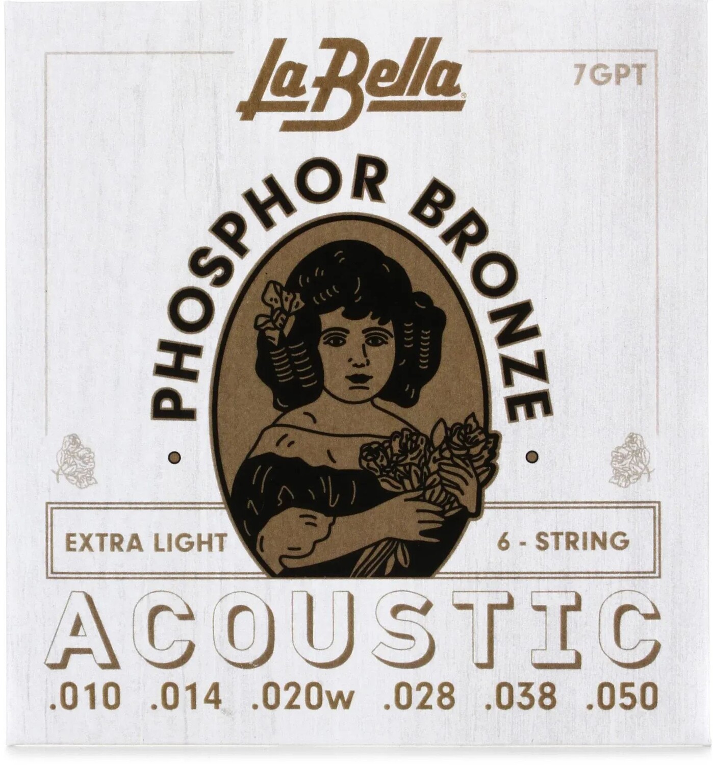

Струны для акустической гитары La Bella 7GPT из фосфористой бронзы — .010-.050 Extra Light