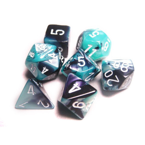 

Аксессуары Chessex Chessex Dice Set: Gemini Black-Shell w/White (7)