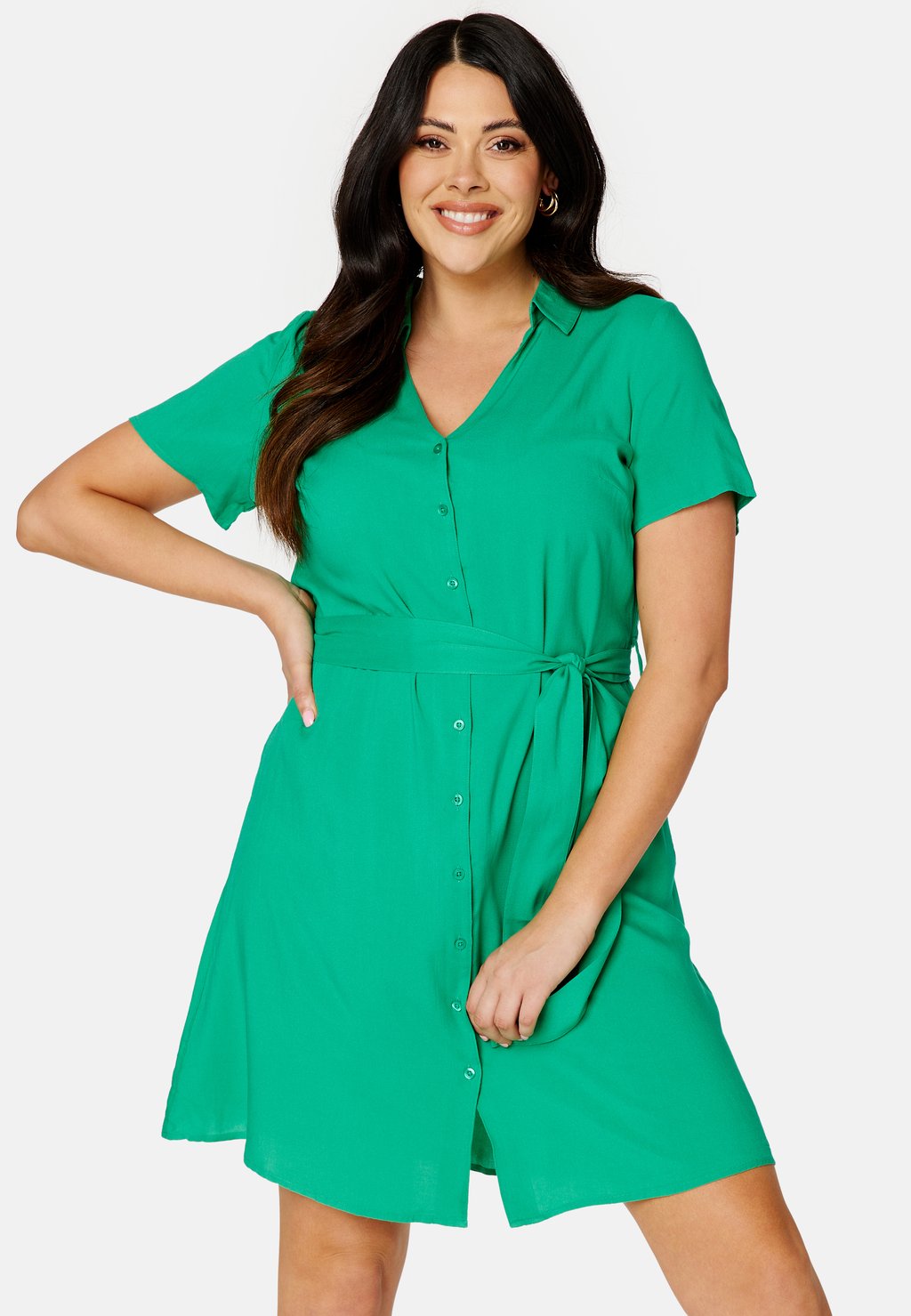 Платье-рубашка Bubbleroom, зеленый