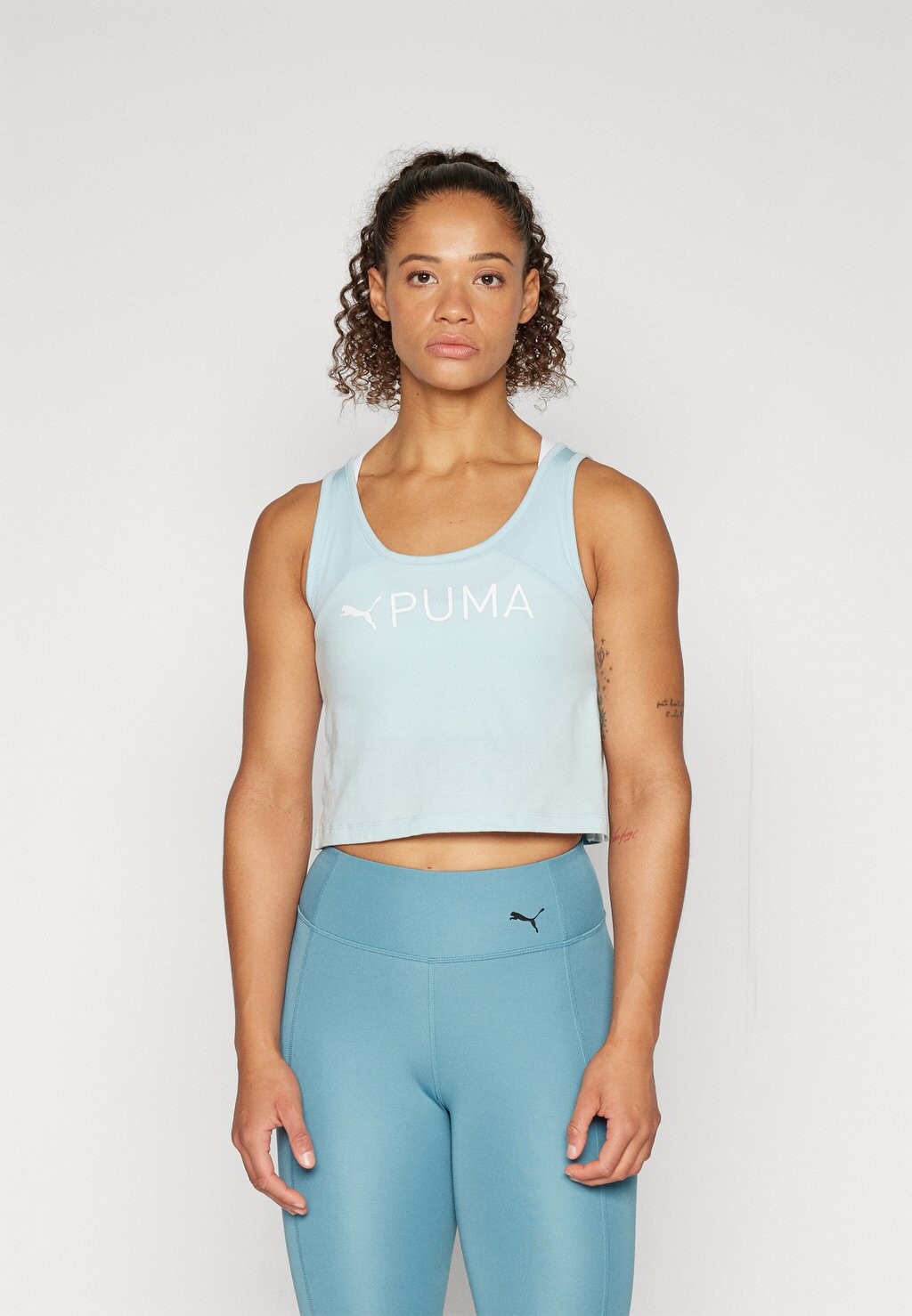 Топ FIT SKIMMER TANK Puma, цвет turquoise surf/white