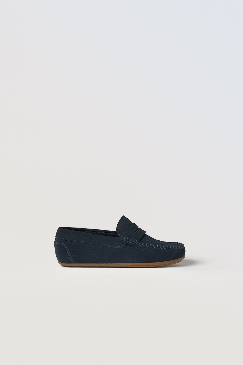 

Кожаные мокасины Zara, темно-синий