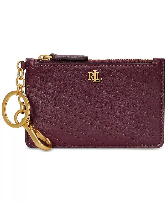 

Кожаный чехол для карт на молнии Lauren Ralph Lauren, красный