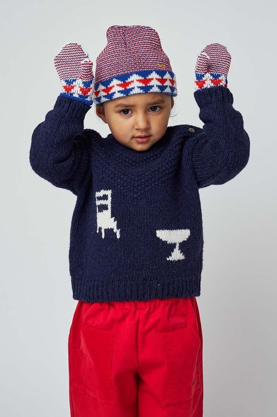 Детская шапка и перчатки Bobo Choses, бордовый детская футболка поло bc bobo choses