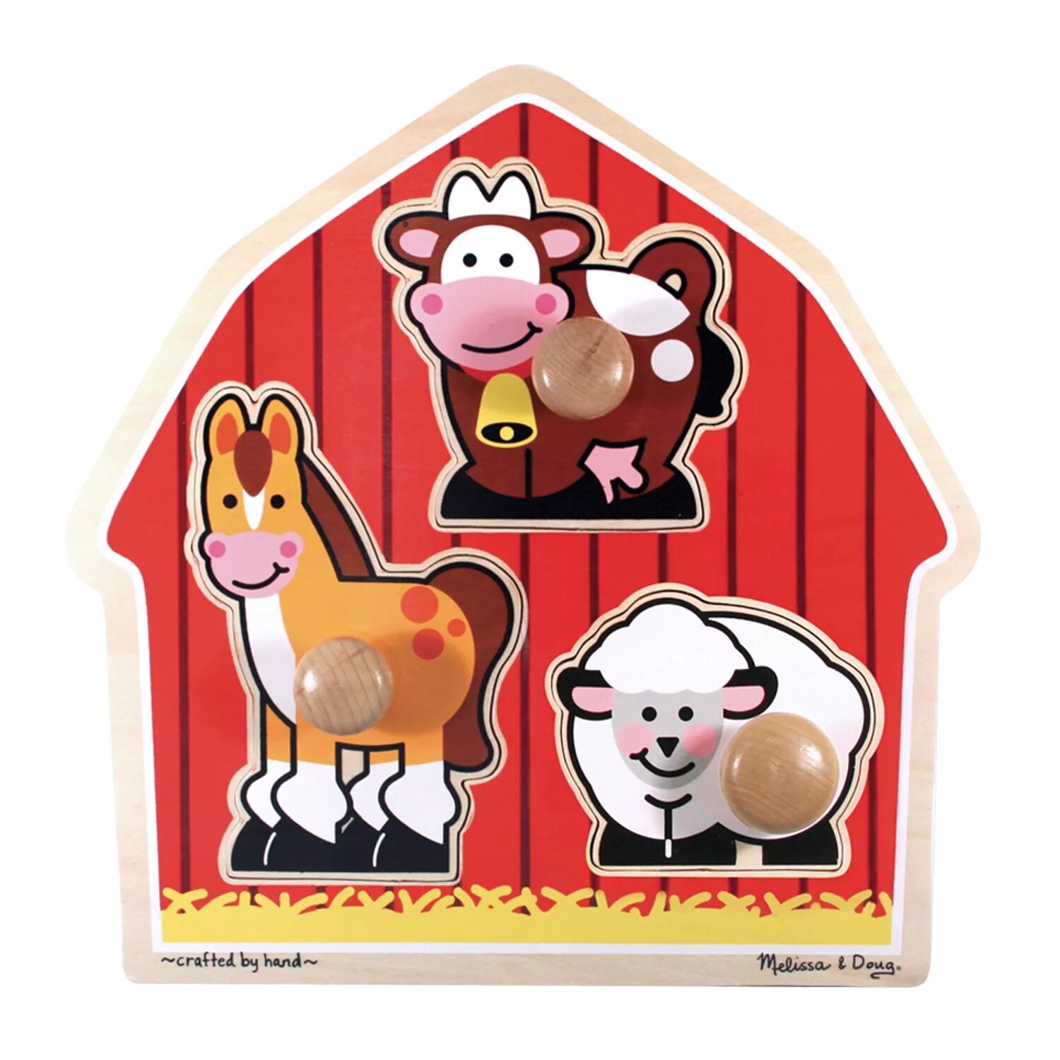 

Головоломка с большой ручкой Melissa & Doug Barnyard Animals Melissa & Doug
