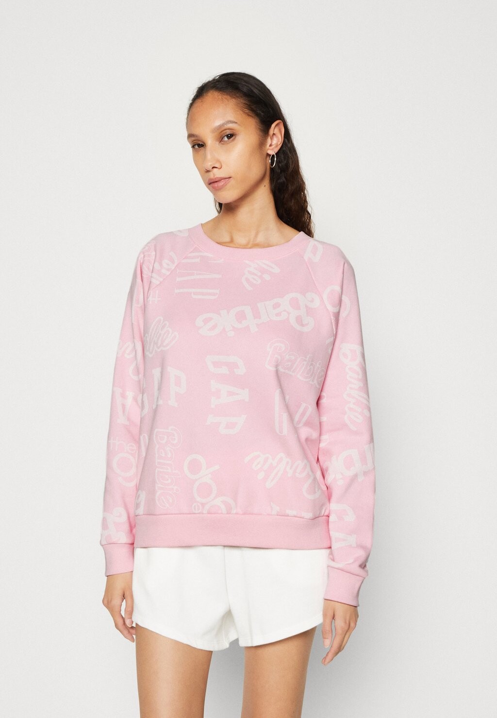 

Толстовка GAP Barbie Mat X Gap Frnch Excl Po Hd, розовый принт, Розовый;серый