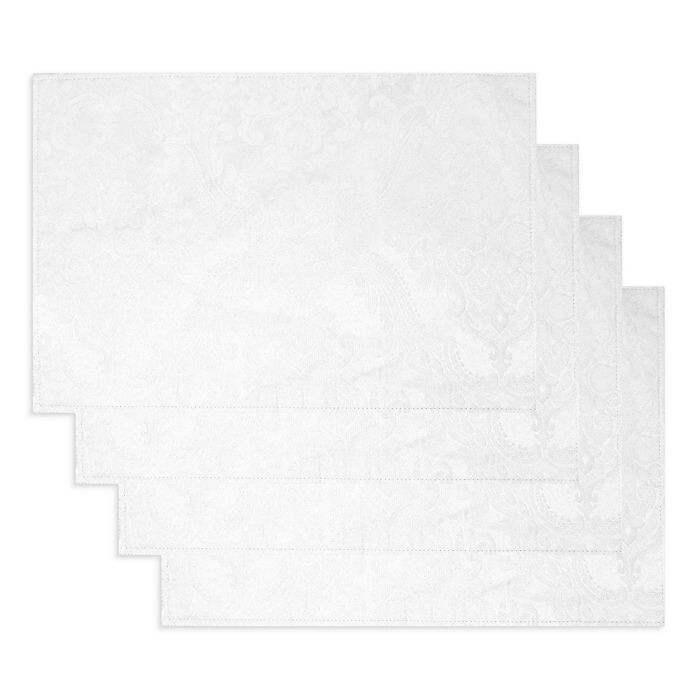 

Caiden Elegance Дамасская салфетка, набор из 4 шт. Elrene Home Fashions, белый