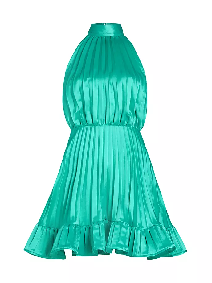 Плиссированное мини-платье Amiri с бретелькой на бретельках Amur, цвет atlantis кисть atlantis d1003