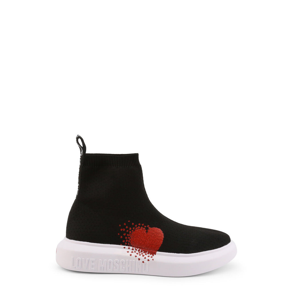 

Высокие кроссовки с принтом в виде сердечек Love Moschino, цвет eu 35
