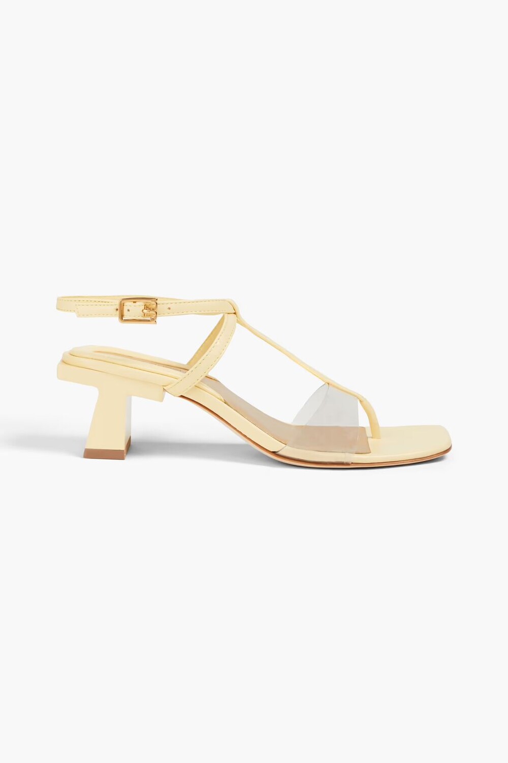 

Сандалии из кожи и ПВХ Tory Burch, пастельно-желтый