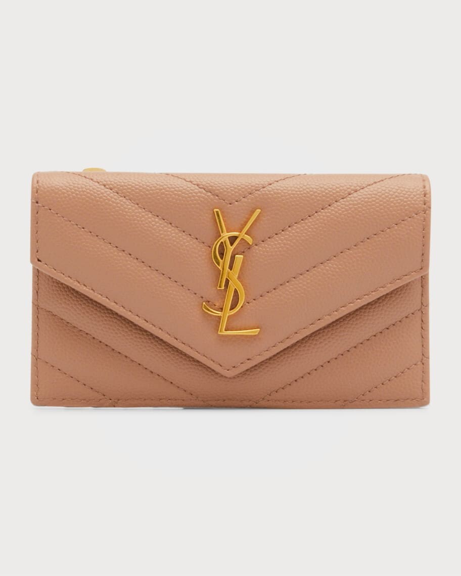 

Бумажник-конверт Monogramme Small Grain de Poudre YSL Saint Laurent