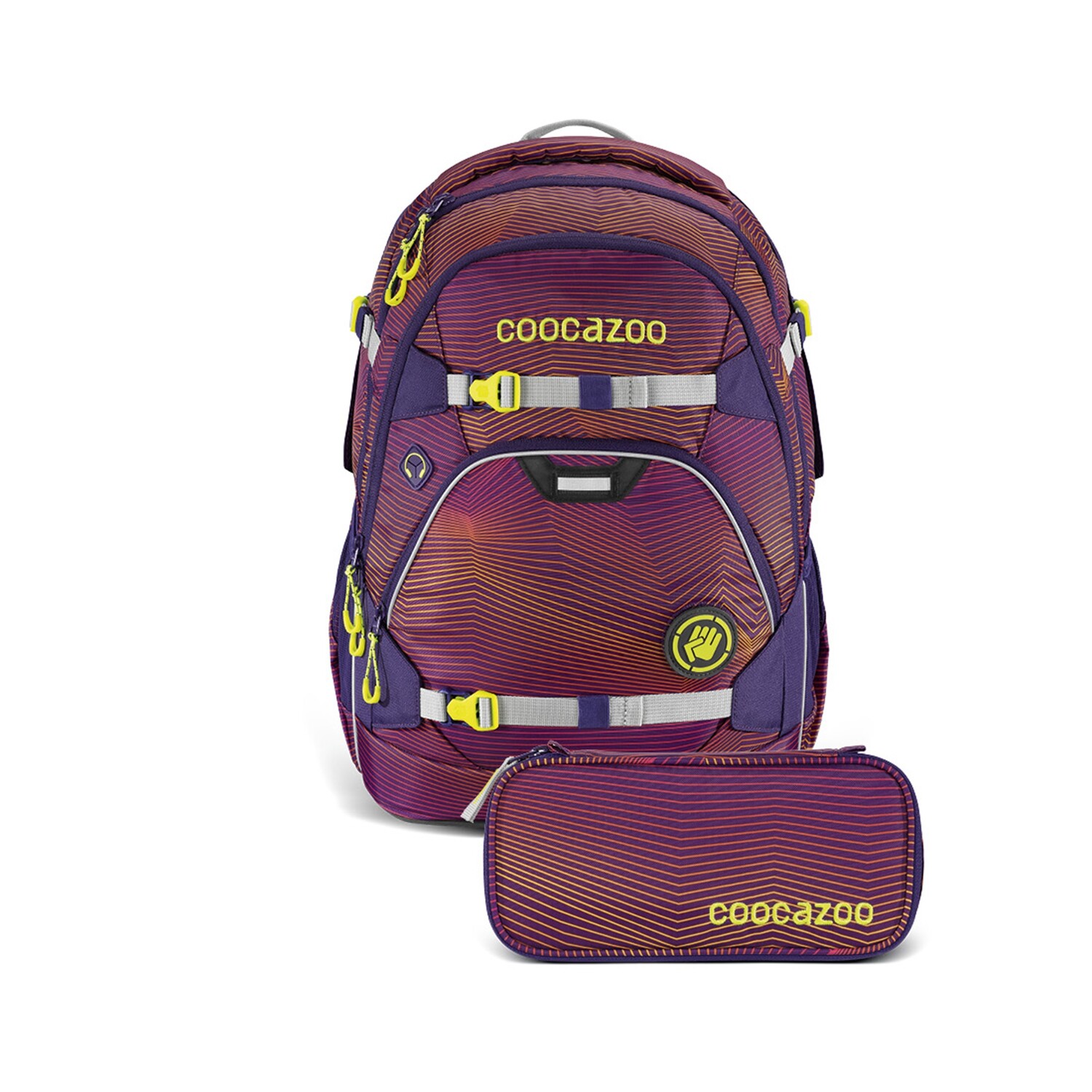 

Рюкзак Coocazoo Schul-Set „Soniclights Purple“, 2-teilig, фиолетовый