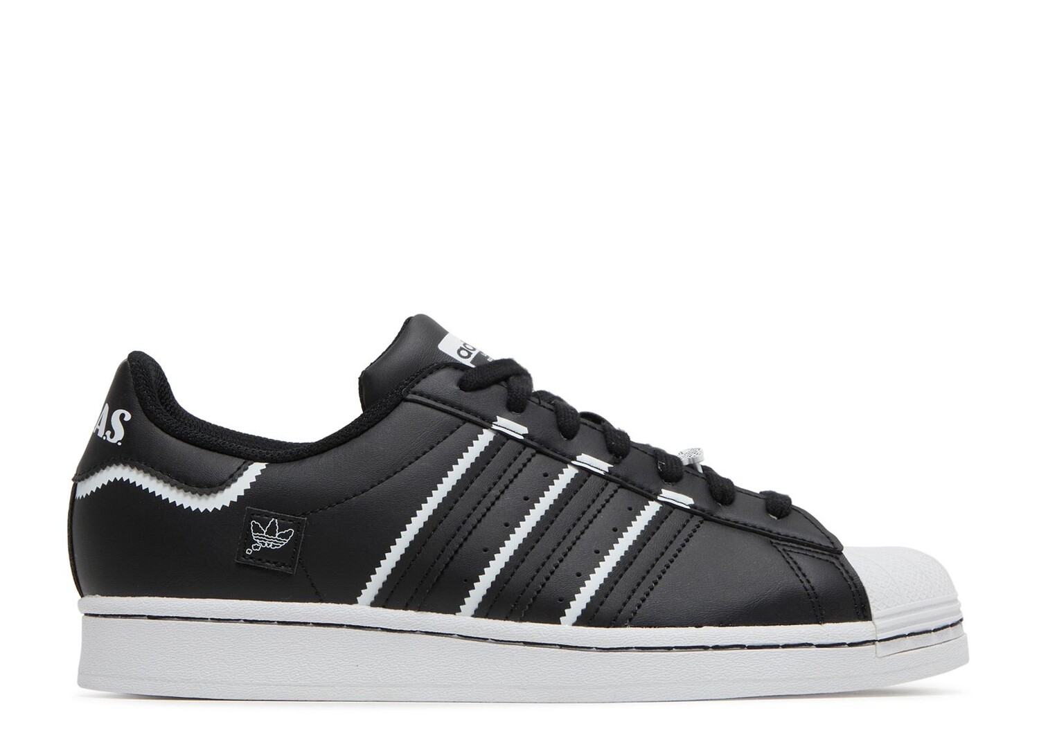 Кроссовки adidas Superstar 'Black White', черный кроссовки adidas superstar wordmark heel stripe white black черный