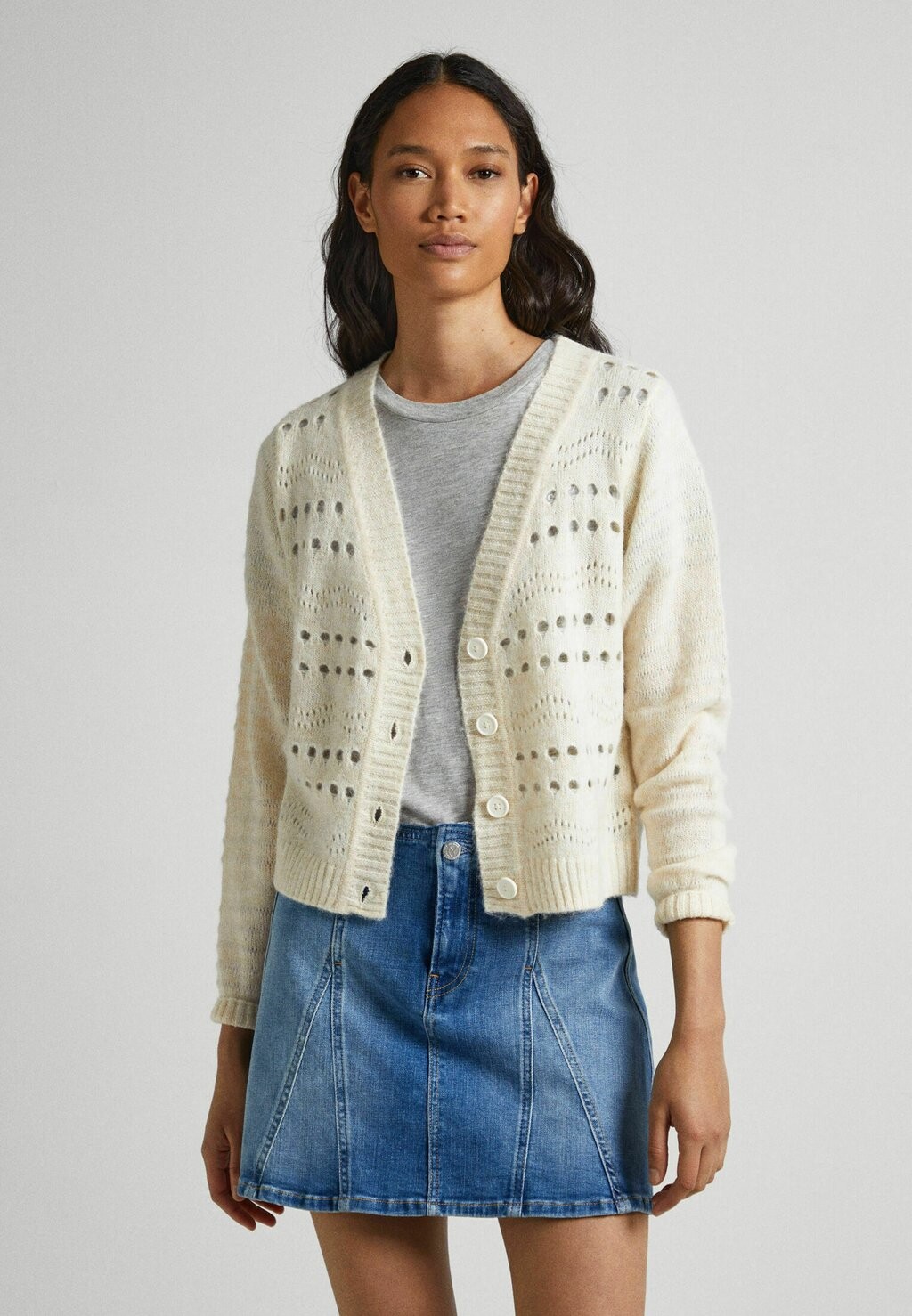 

Кардиган Pepe Jeans ЭМИЛИ, цвет ivory white