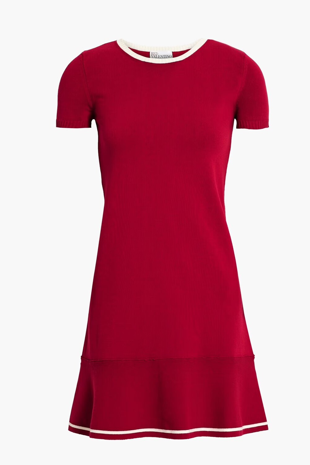 

Мини-платье эластичной вязки Redvalentino, малиновый