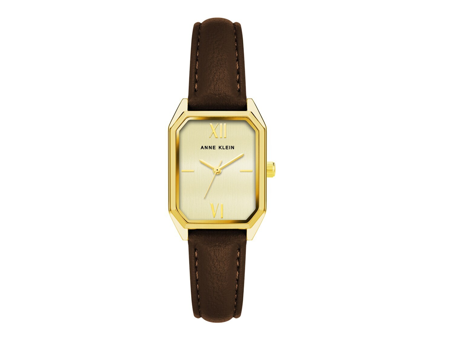 

Часы Anne Klein с восьмиугольным кожаным ремешком — ФИНАЛЬНАЯ РАСПРОДАЖА, темно-коричневый/золотой металлик