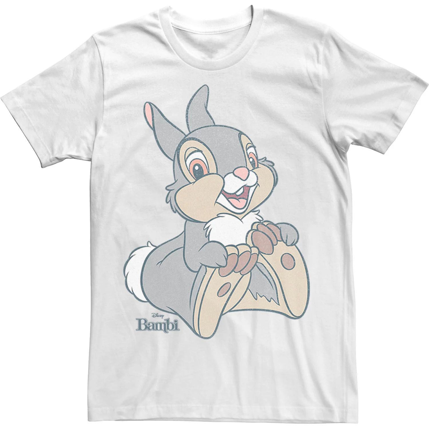 цена Мужская футболка Disney Bambi Thumper с большим портретом Licensed Character, белый