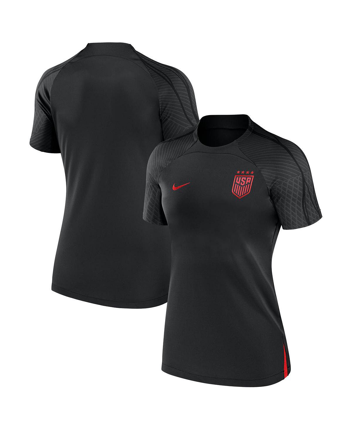Женская черная тренировочная футболка USWNT Strike Nike, черный