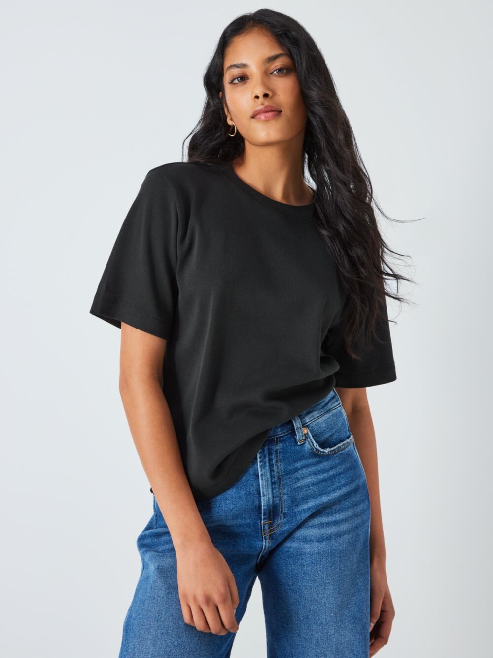 

Футболка 7 For All Mankind Everyday с круглым вырезом, черная