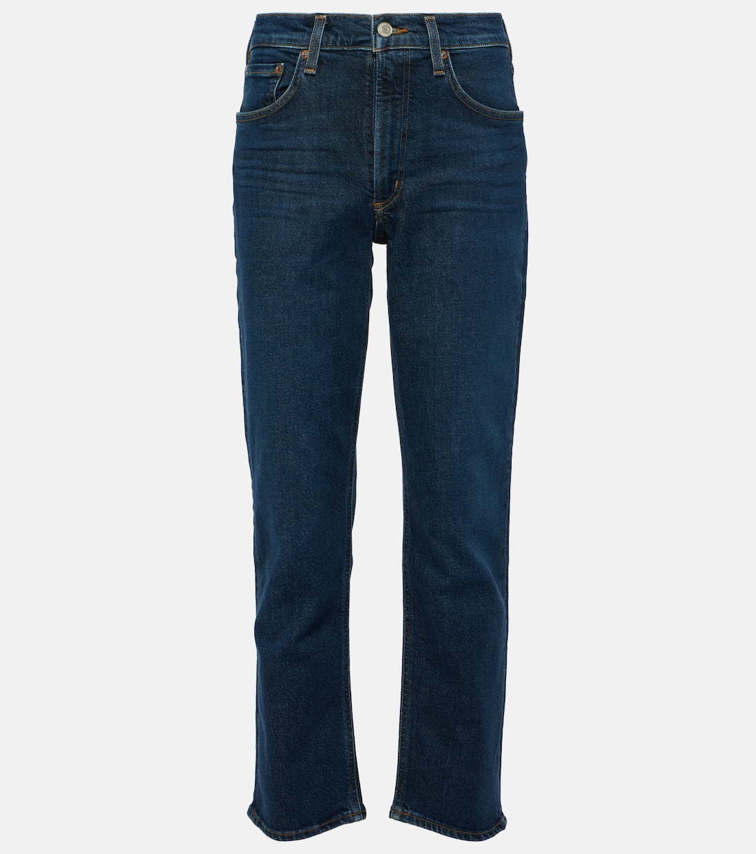 Укороченные прямые джинсы kye со средней посадкой Agolde, синий джинсы agolde harper прямые со средней посадкой синий