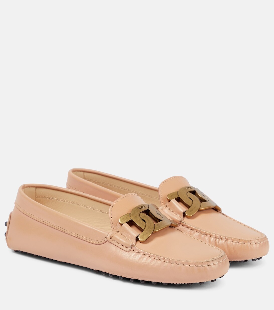 

Кожаные лоферы Kate Gommino Tod's, бежевый