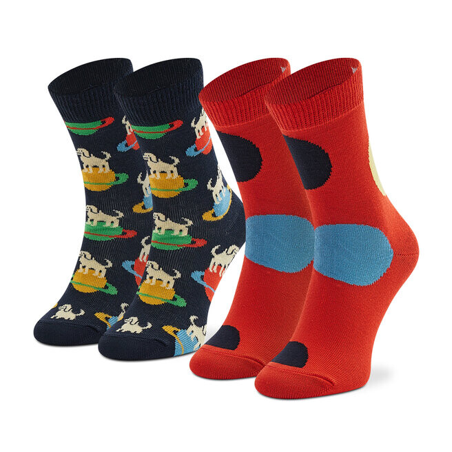 

Носки Happy Socks, 2 шт, красный/черный