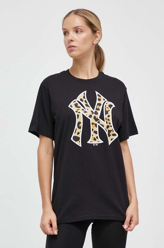 Хлопковая футболка MLB New York Yankees 47brand, черный