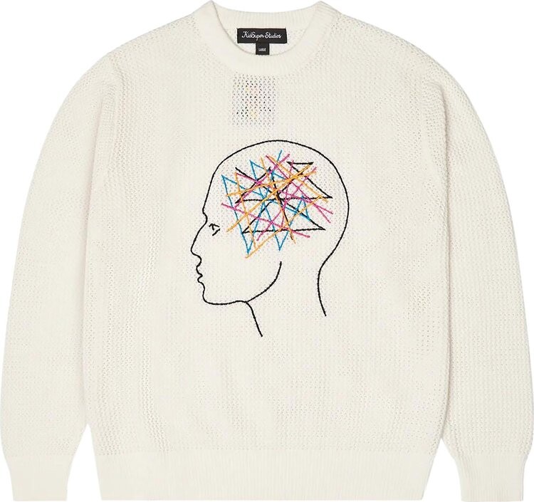 

Свитер KidSuper Thoughts In My Head Loose Gauge 'Bone', кремовый
