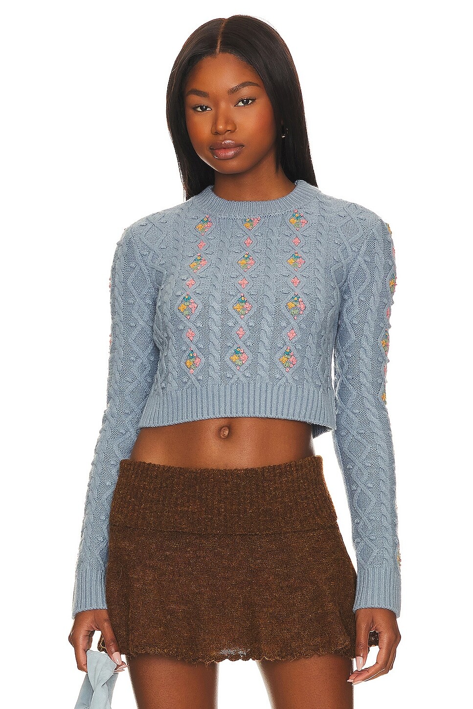 

Свитер MAJORELLE Mansi Cropped, цвет Sky Blue