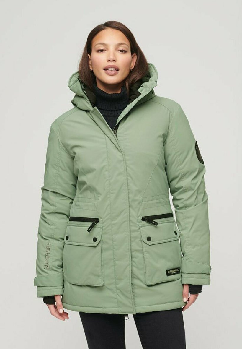 Зимнее пальто CITY Superdry, зеленый