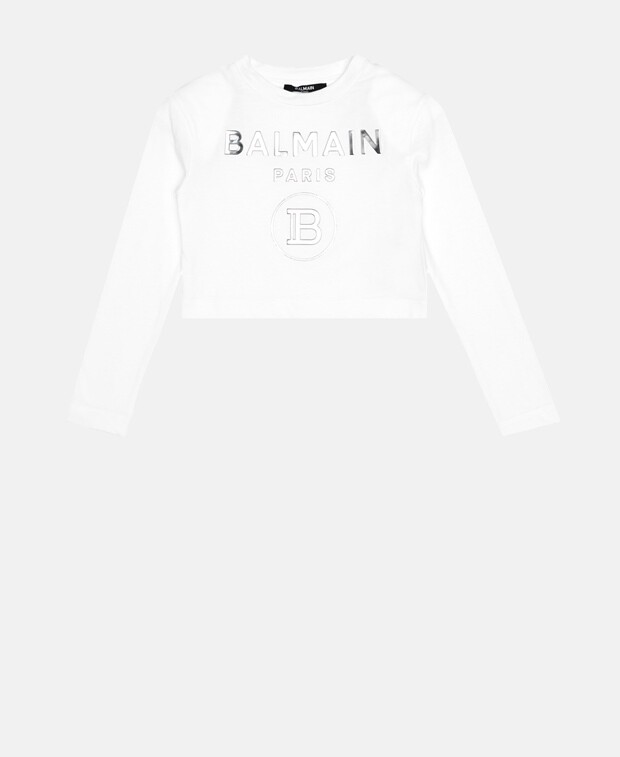 

Топ с длинными рукавами Balmain, белый