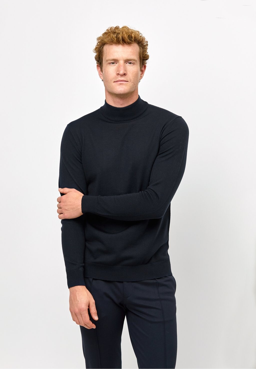 

Свитер Mock Roll PROFUOMO, цвет navy