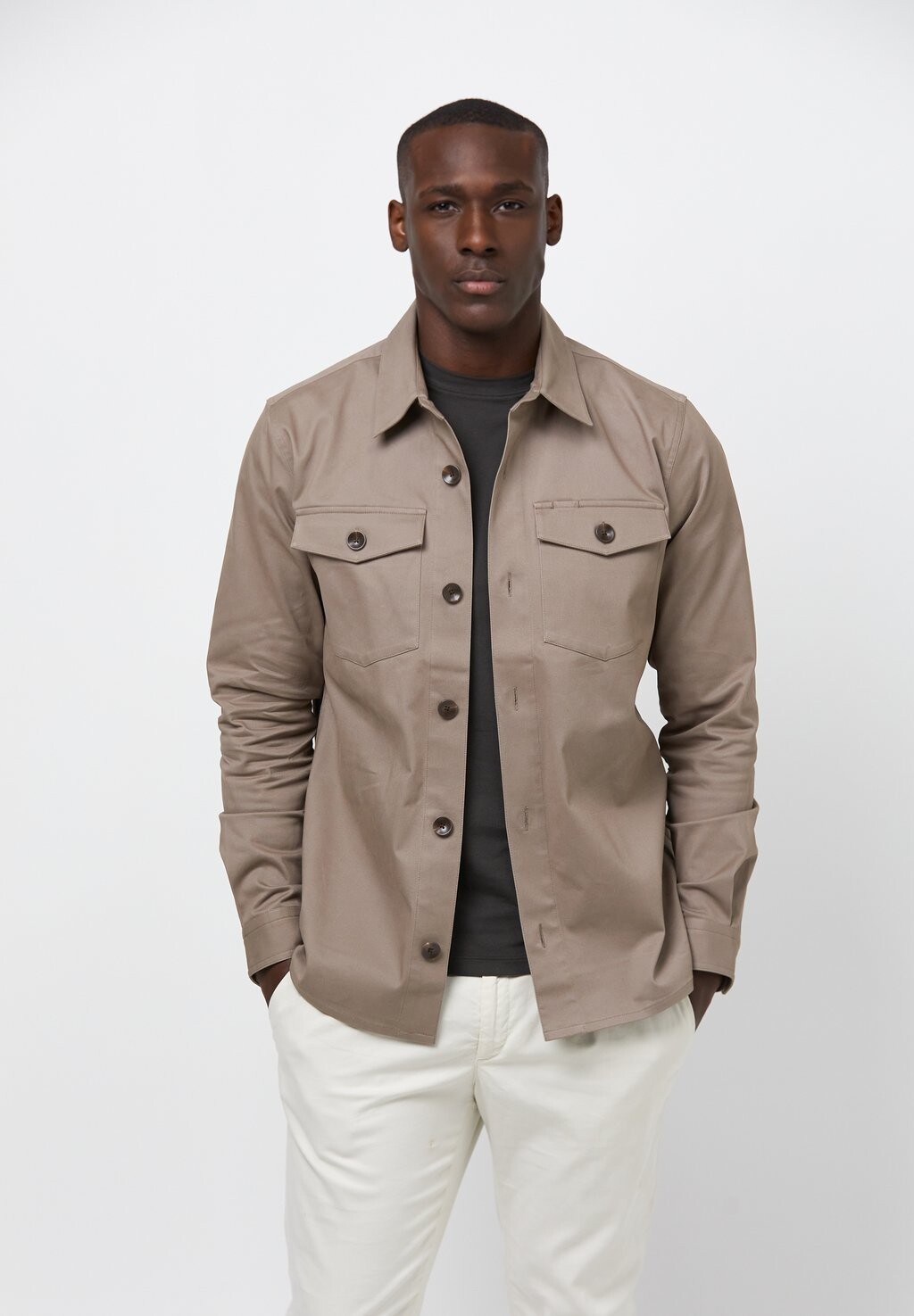 Легкая куртка OVERSHIRT PROFUOMO, цвет taupe легкая куртка bronson overshirt levi s workwear цвет nico meteorite