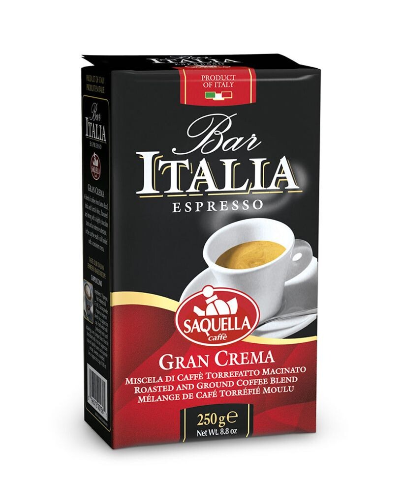 

Caffe Espresso Gran Crema BAR Italia 250г молотый | Саквелла Saquella