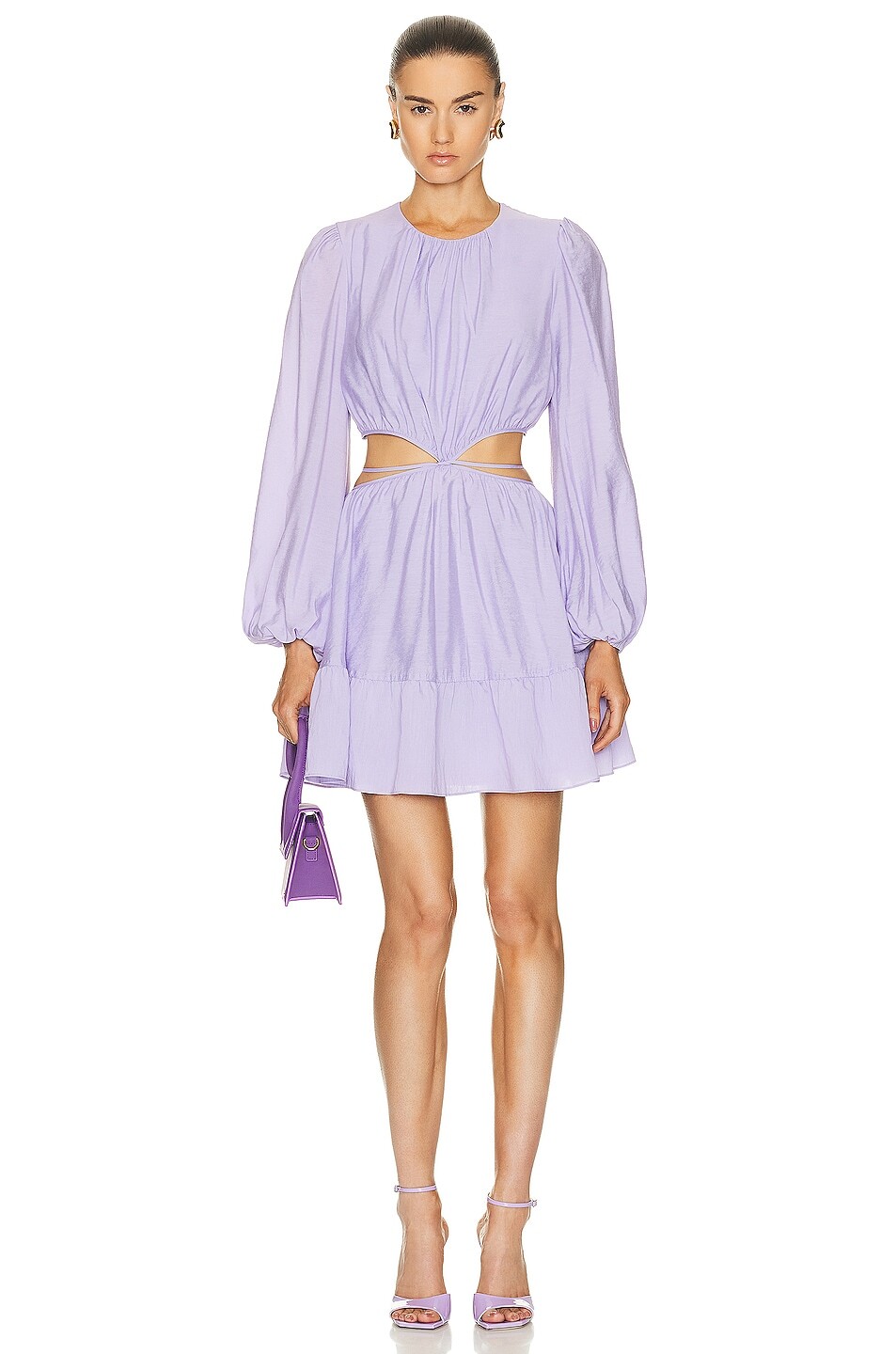 

Платье мини Simkhai Issy Solid Cut Out, цвет Orchid