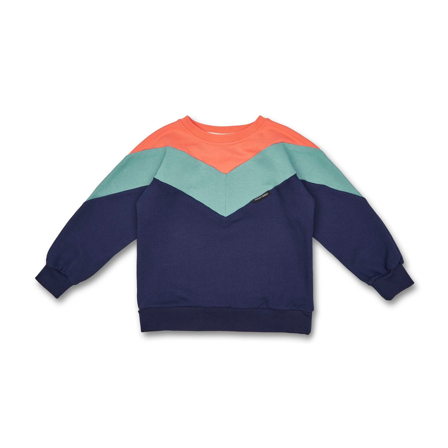 

Толстовка MANITOBER Cut & Sew, цвет Coral/Mint/Navy