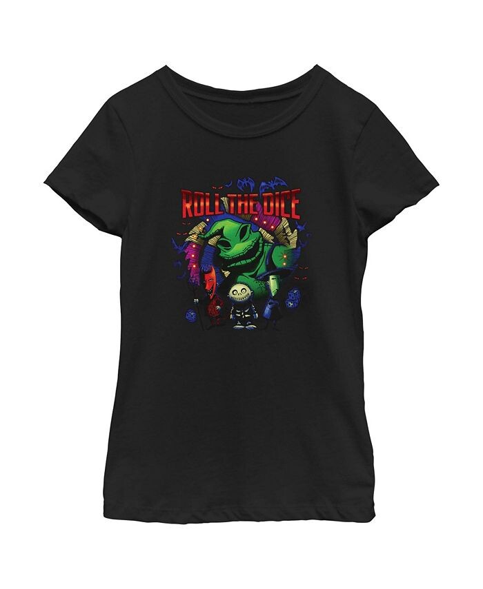 

Детская футболка Кошмар перед Рождеством для девочек Oogie Boogie Roll the Dice Disney, черный
