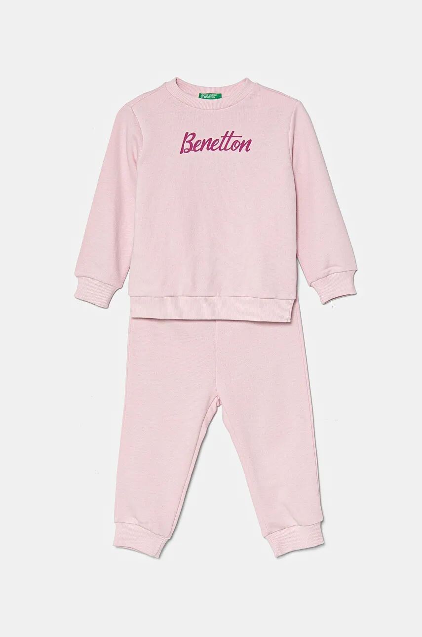 

Шерстяной спортивный костюм для мальчиков United Colors of Benetton, розовый