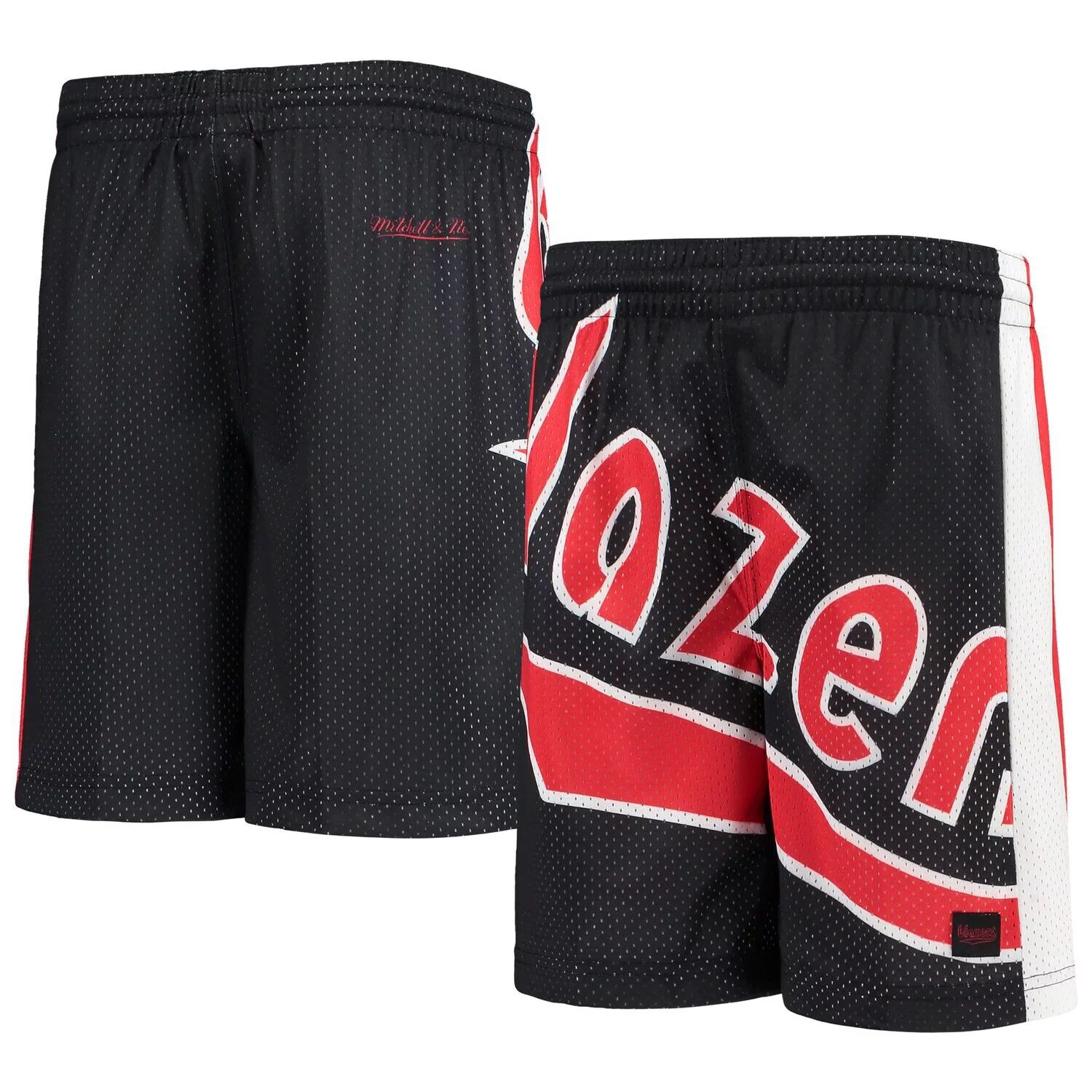 

Молодежные черные шорты из сетки Portland Trail Blazers Hardwood Classics Throwback с большим лицом Unbranded