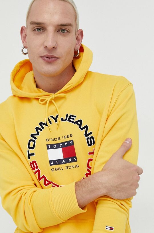 

Хлопковая толстовка Tommy Jeans, желтый