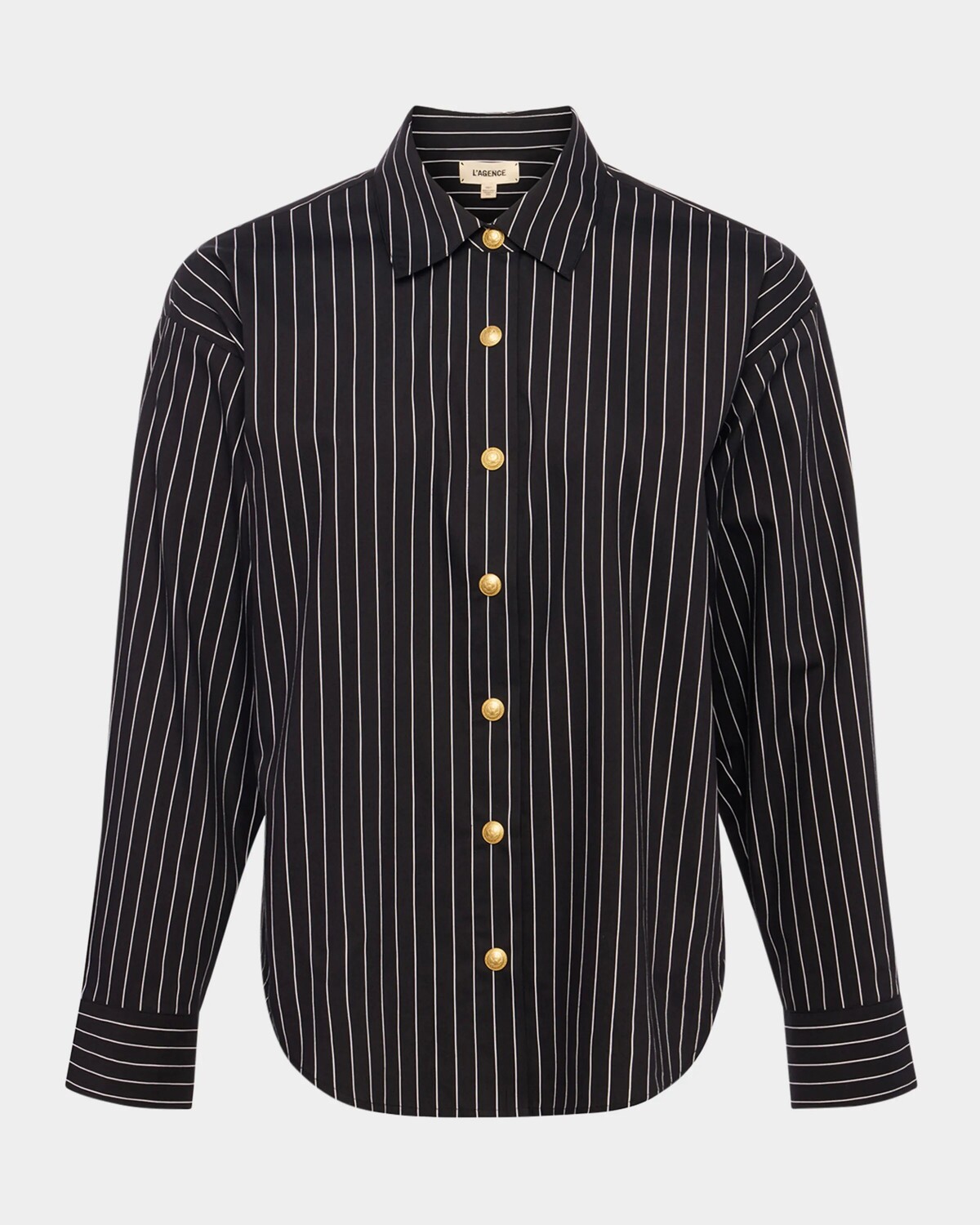 

Рубашка оверсайз в полоску Ripley L'Agence, цвет Blkwhite Pinstripe