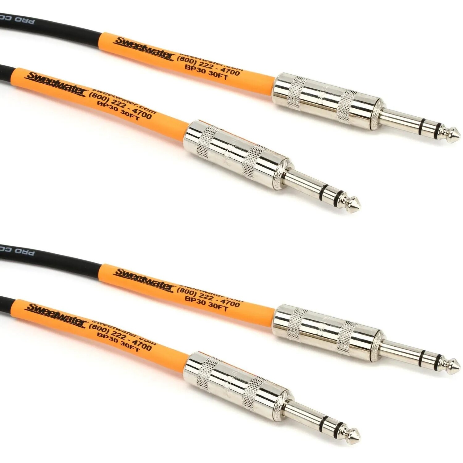 

Балансный патч-кабель Pro Co BP-30 Excellines — штекер TRS 1/4 дюйма на штекер TRS 1/4 дюйма — 30 футов (2 шт.)