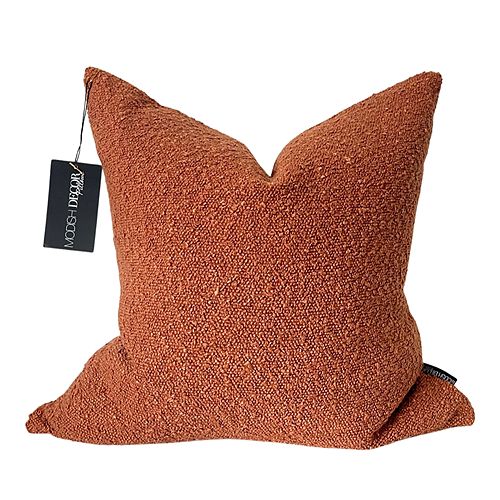 Чехол-букле, 24 x 24 дюйма Modish Decor Pillows, цвет Orange