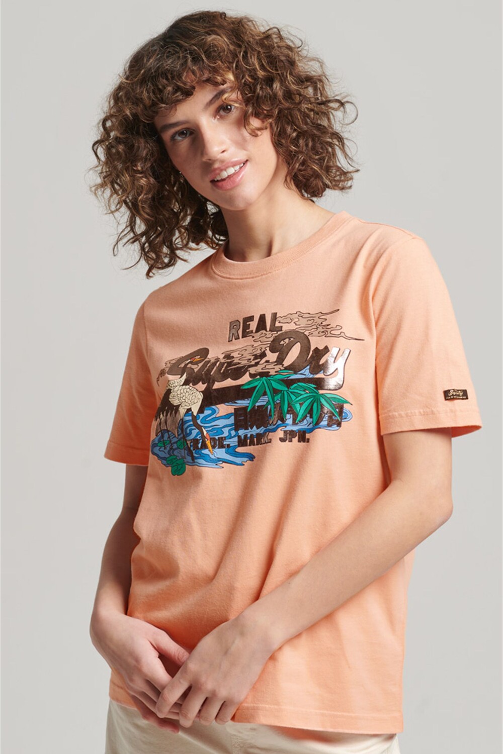 

Футболка с винтажным японским логотипом Superdry, оранжевый