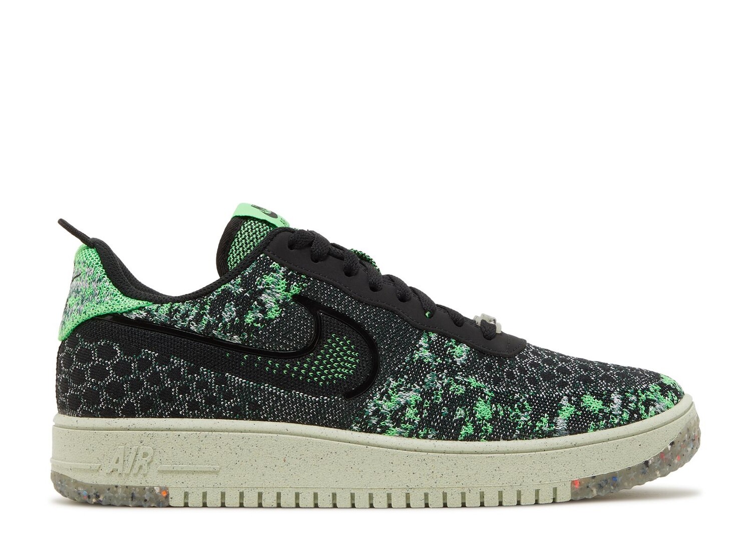 

Кроссовки Nike Air Force 1 Crater Flyknit Next Nature 'Black Volt', черный